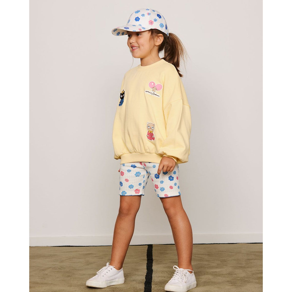 Flowers Aop Picot Edge Pointelle Bike Shorts