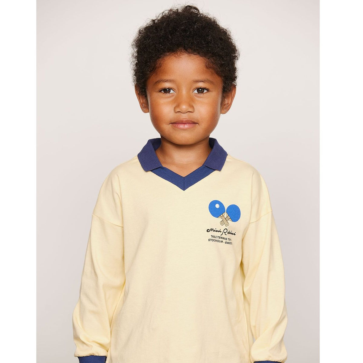 Table Tennis Sp Collar Ls Top - Yellow