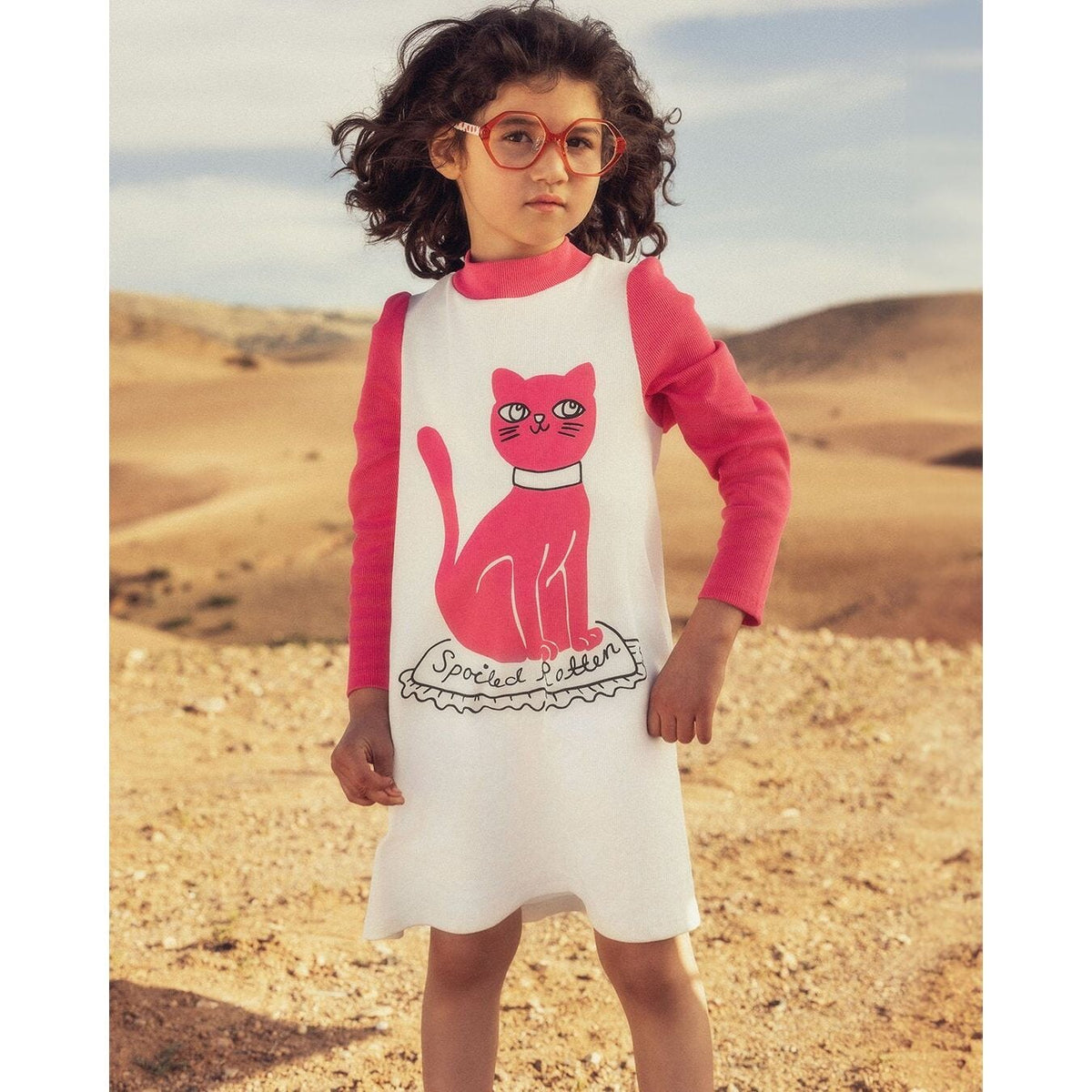 Cat Sp Ls Dress - White