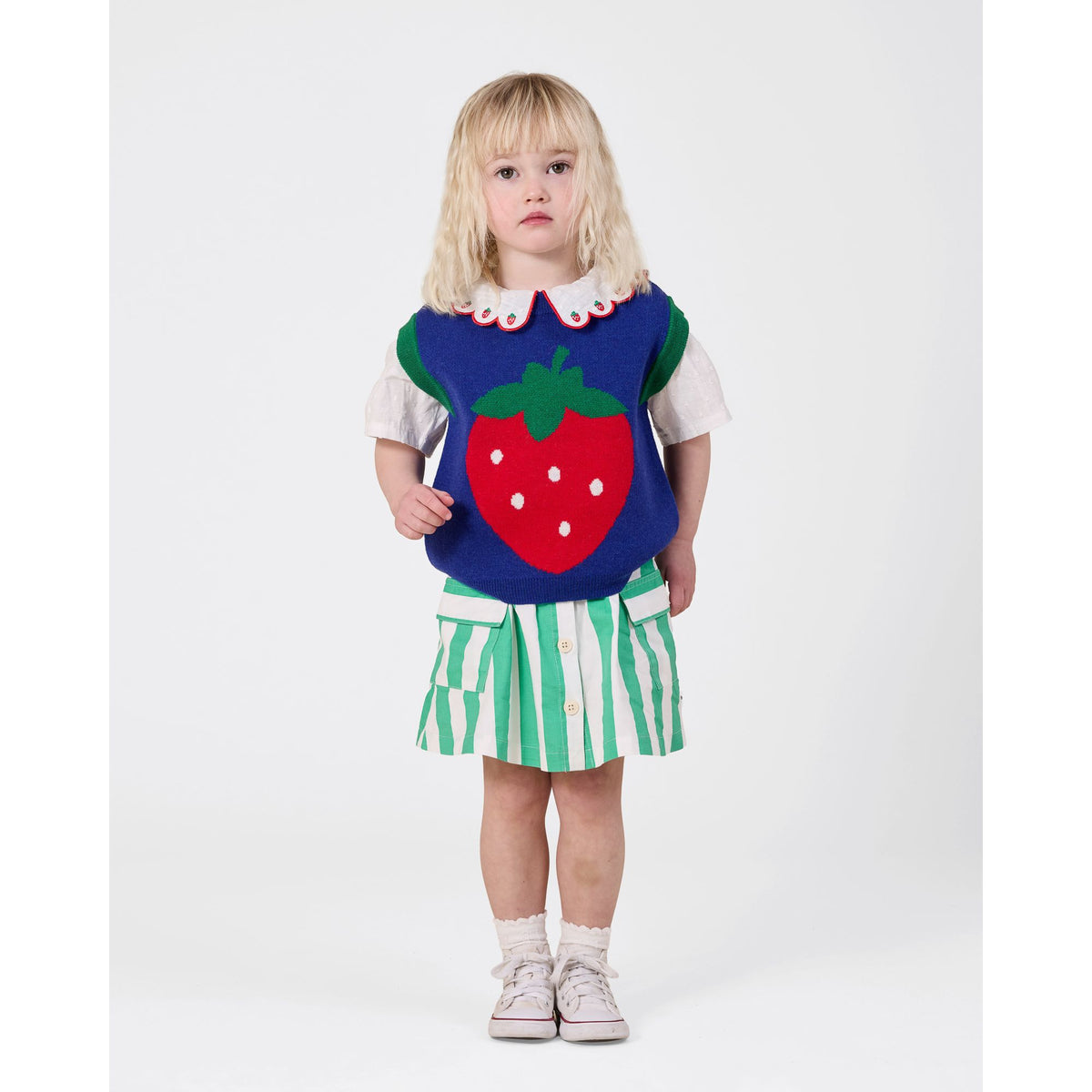 Happy Stripe Pocket Skirt