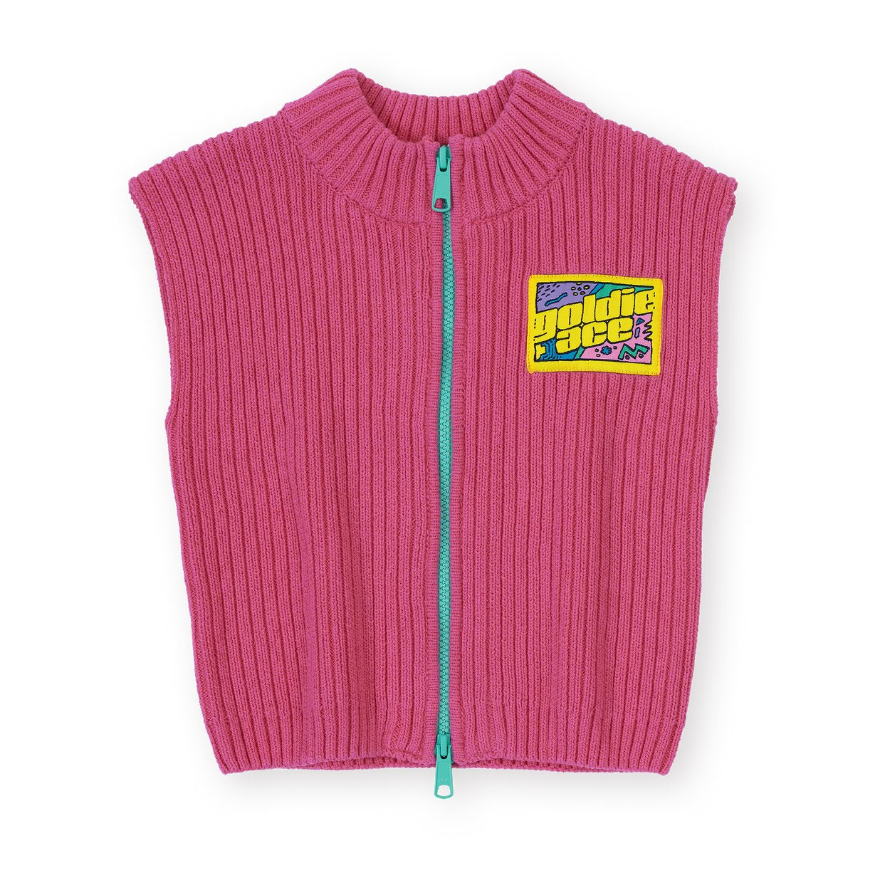 Goldie & Ace Apres Surf Rib Knit Vest, product flat lay