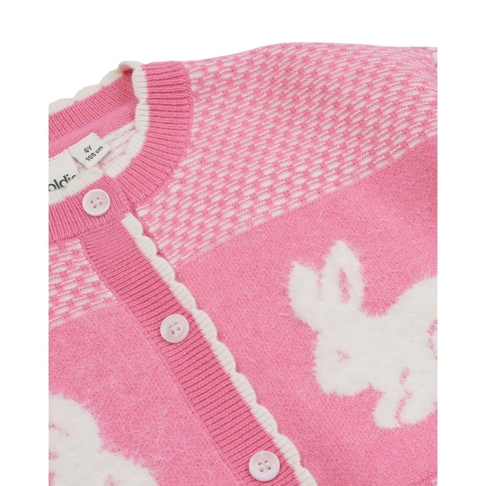 Goldie & Ace Bunny Knit Cardigan, product flat lay 3