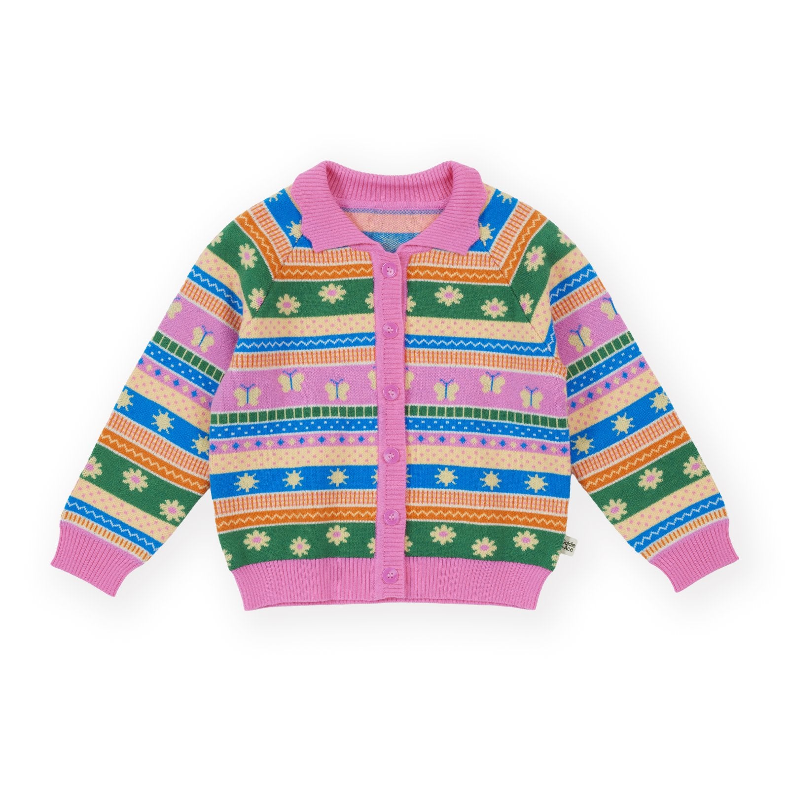 Goldie & Ace Flutter By Knit Cardigan, product flat lay