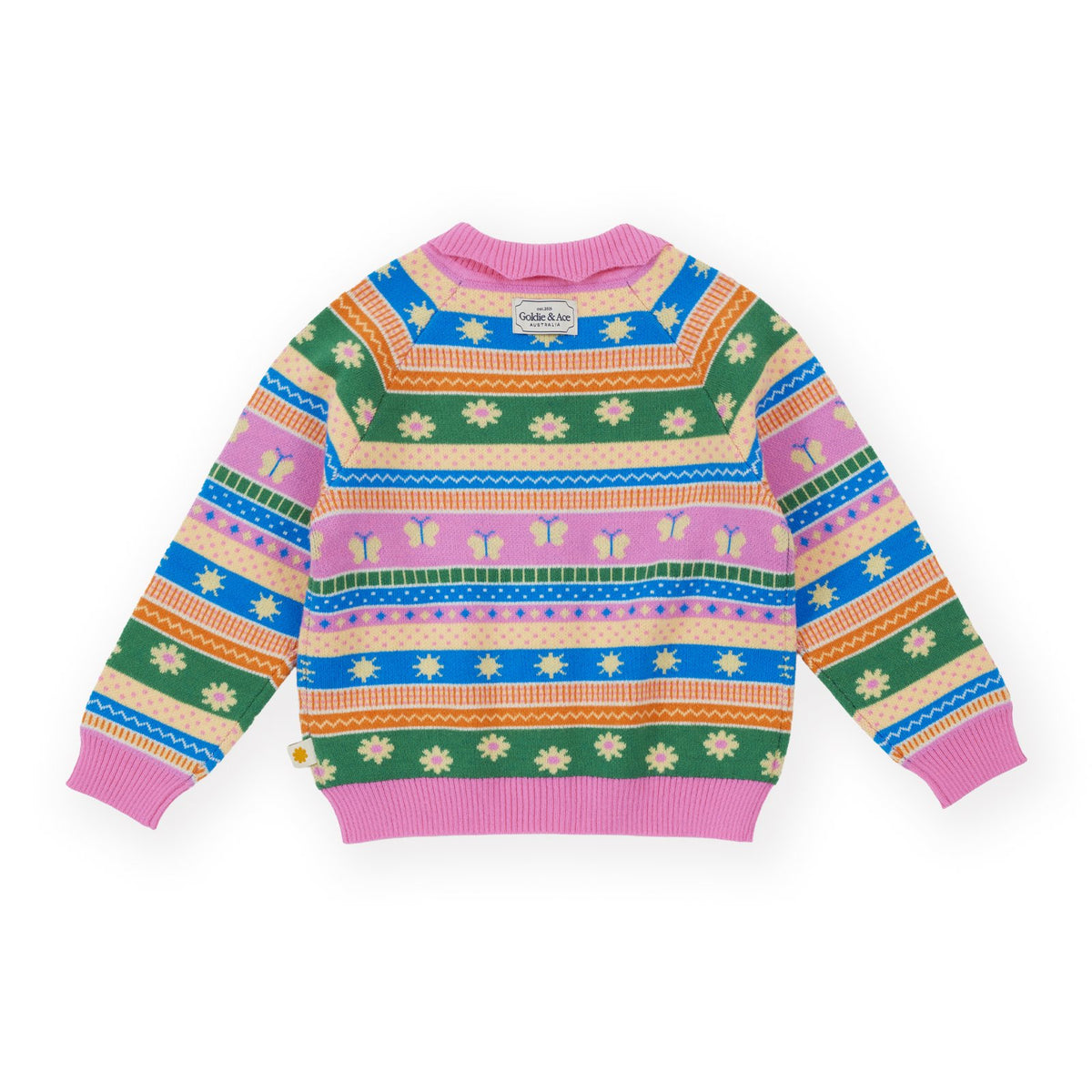 Goldie & Ace Flutter By Knit Cardigan, product flat lay 2