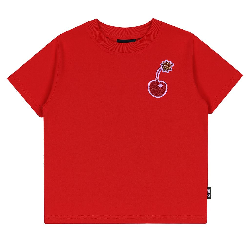 Cherry Red Short Sleeve Boxy T-Shirt