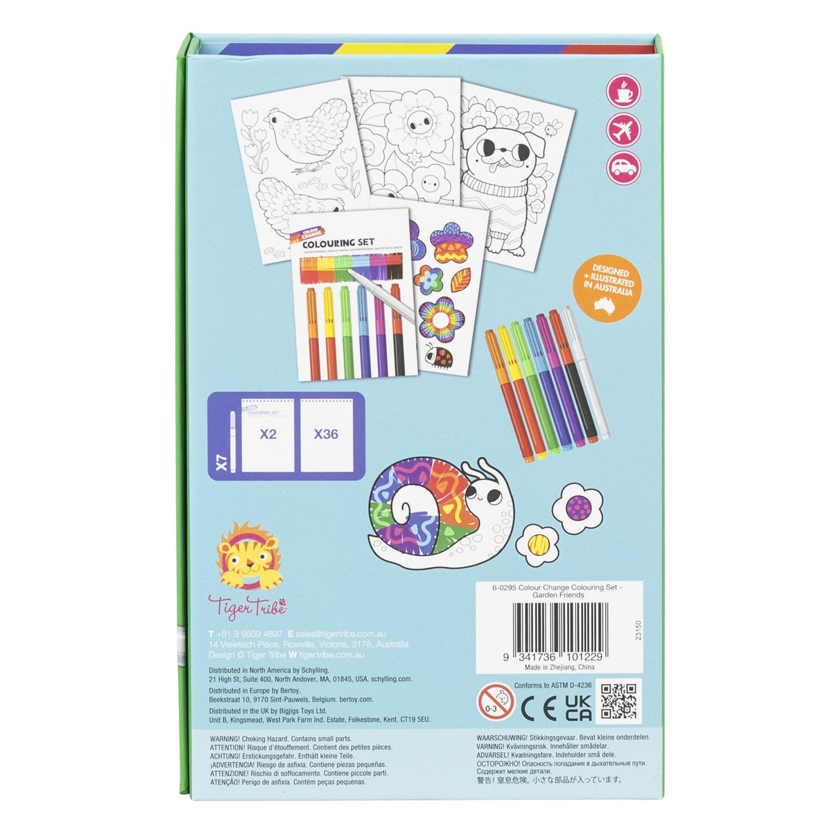 Colour Change Colouring Set - Garden Friends