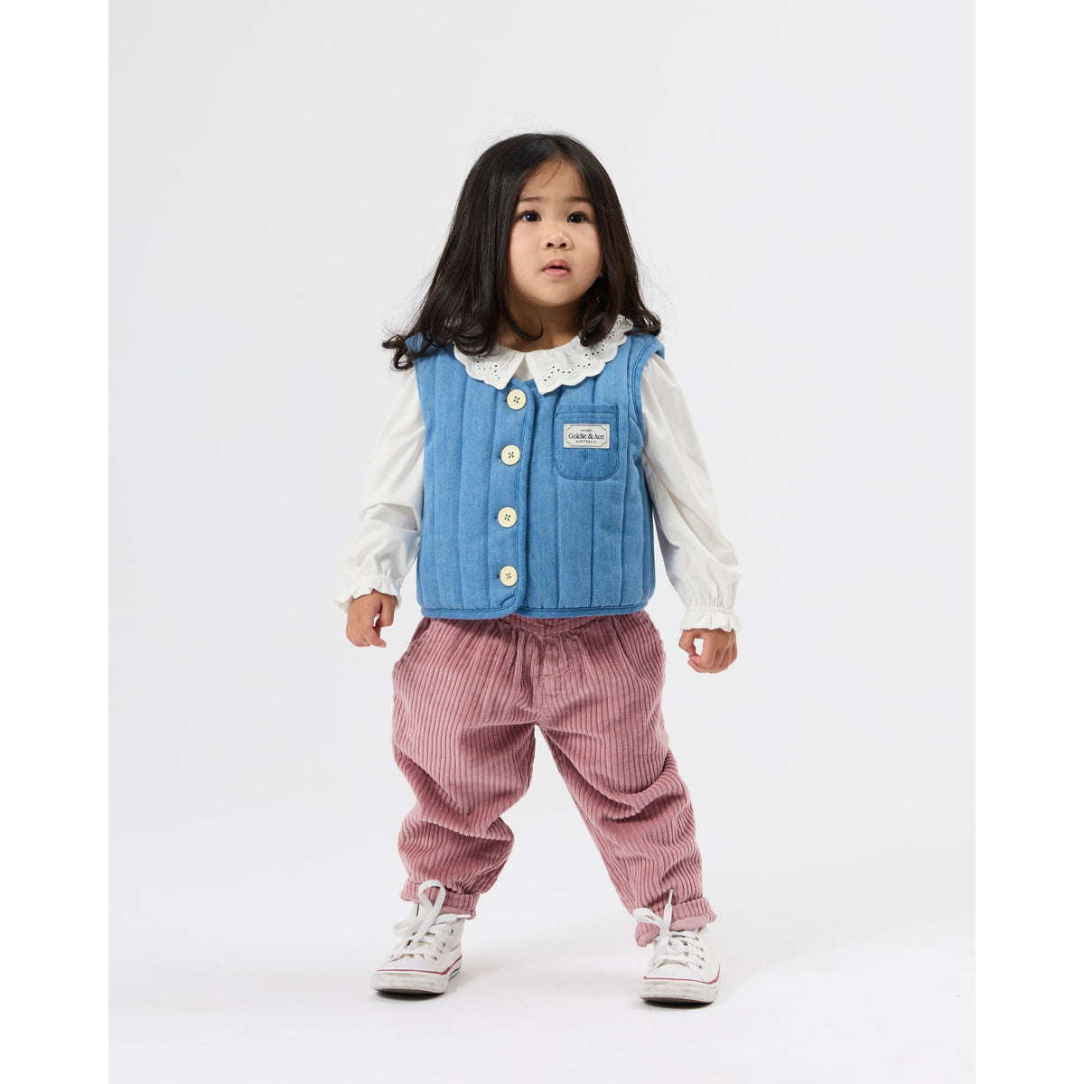 Child wearing Goldie & Ace Nora Corduroy Pant, view 3