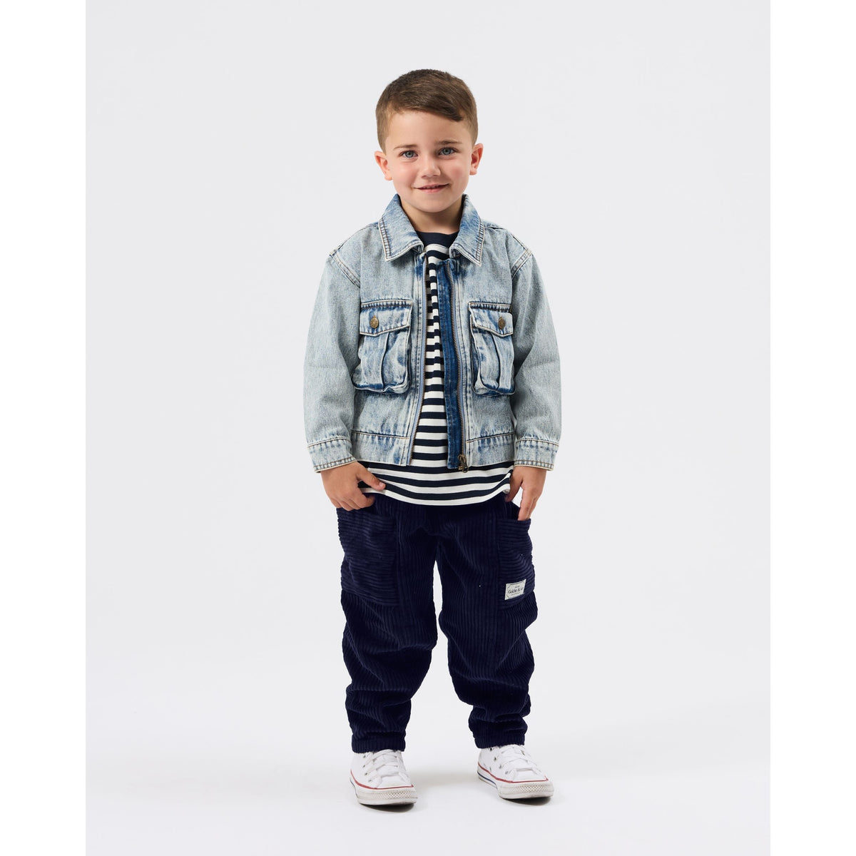 Child wearing Goldie & Ace Dustin Denim Jacket