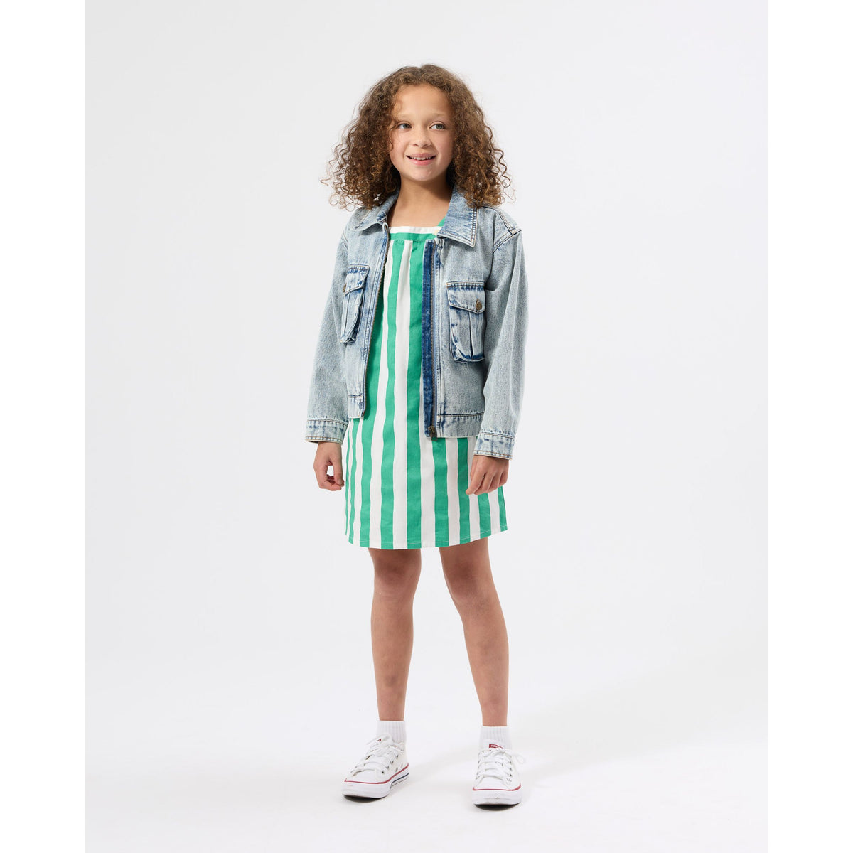 Happy Stripe A-Line Dress