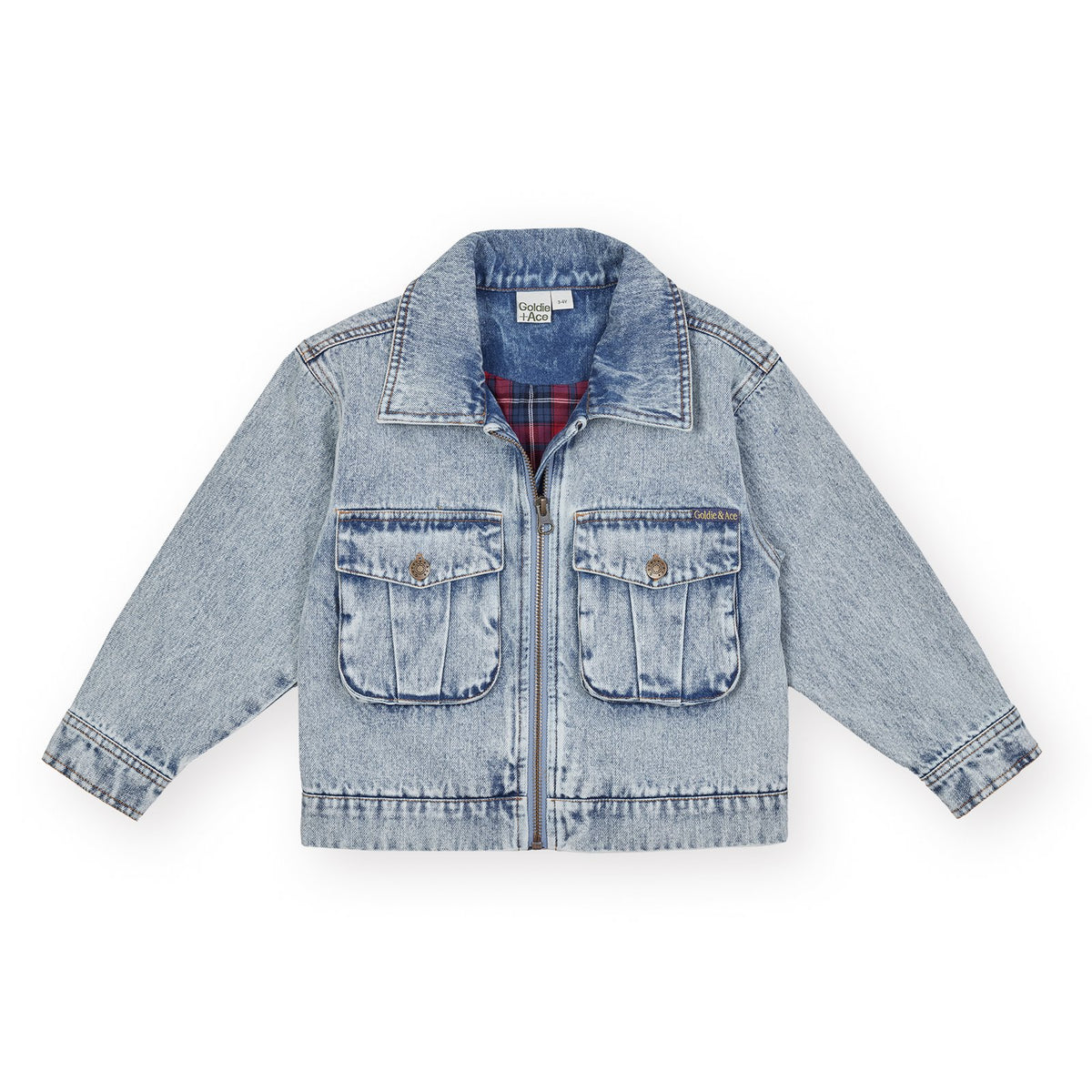 Goldie &amp; Ace Dustin Denim Jacket, product flat lay