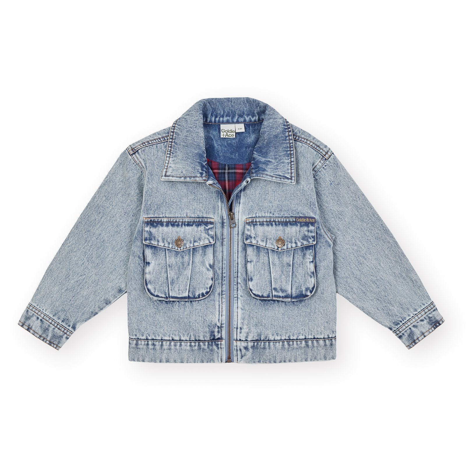 Goldie & Ace Dustin Denim Jacket, product flat lay
