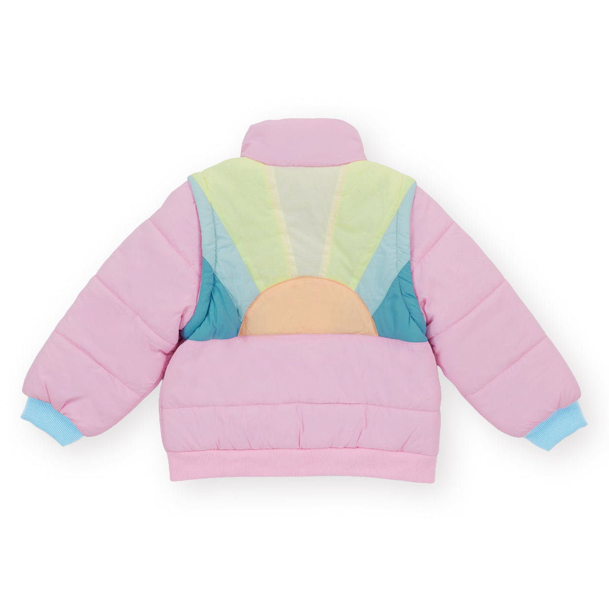 Goldie & Ace Charlie Sunrise Parka Jacket/Vest Pastel, product flat lay 2