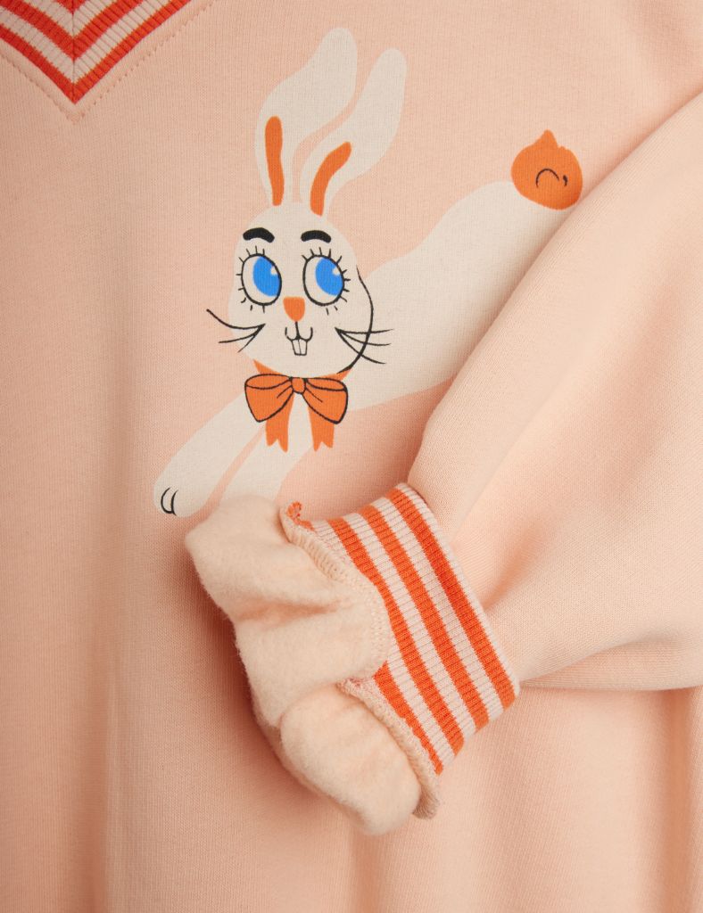 Rabbits Print Sweatshirt - Pink