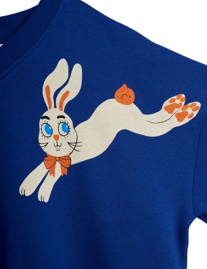 Rabbits Print Sweatshirt - Blue