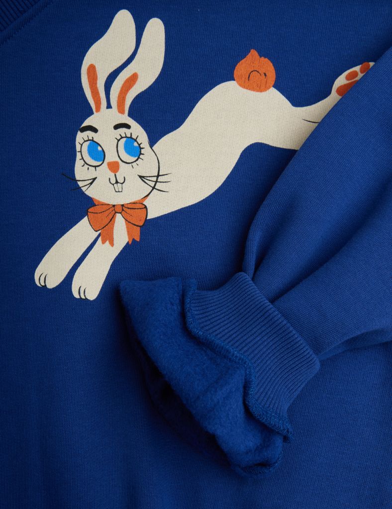 Rabbits Print Sweatshirt - Blue