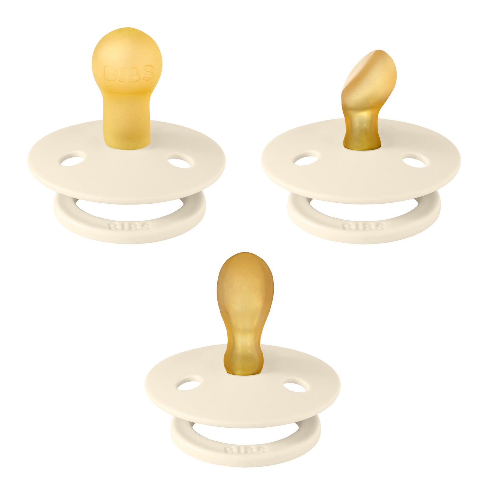 BIBS Try It 3 Pack Dummy - Ivory