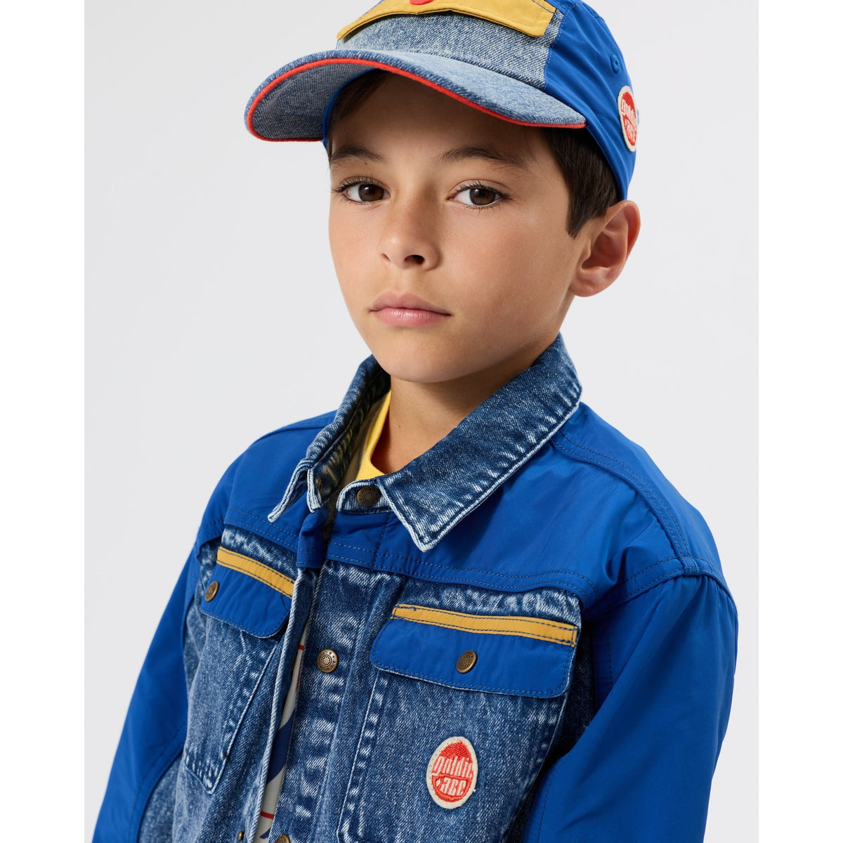 Child wearing Goldie & Ace Colour Block Vintage Denim Jacket
