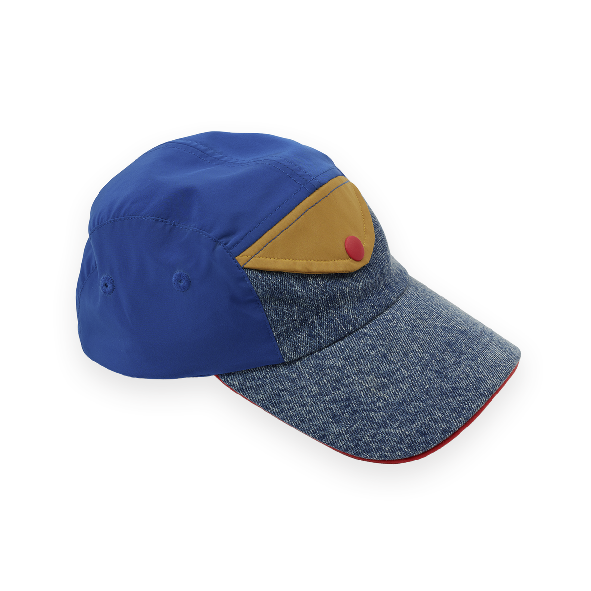 Colour Block Vintage Denim Cap