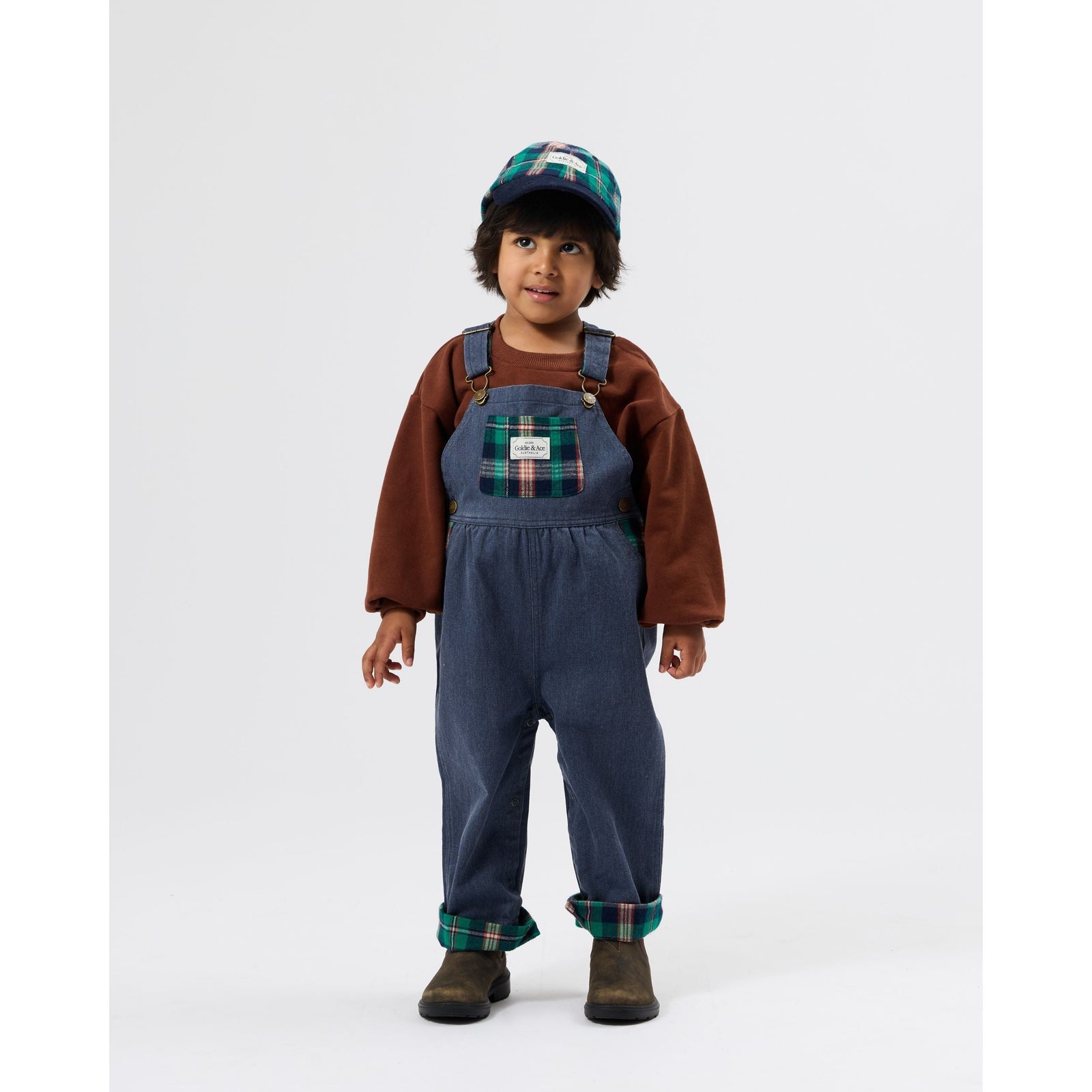 Child wearing Goldie & Ace Comfy Embroidered Sweater