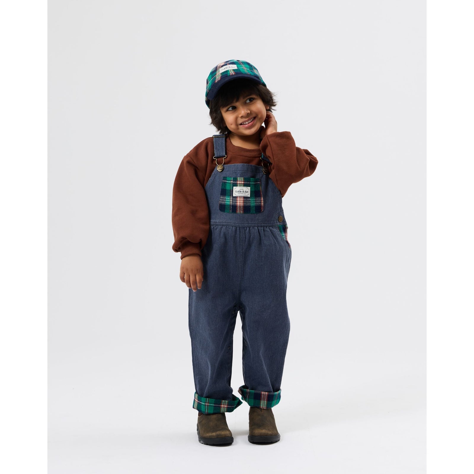 Child wearing Goldie & Ace Comfy Embroidered Sweater, view 2