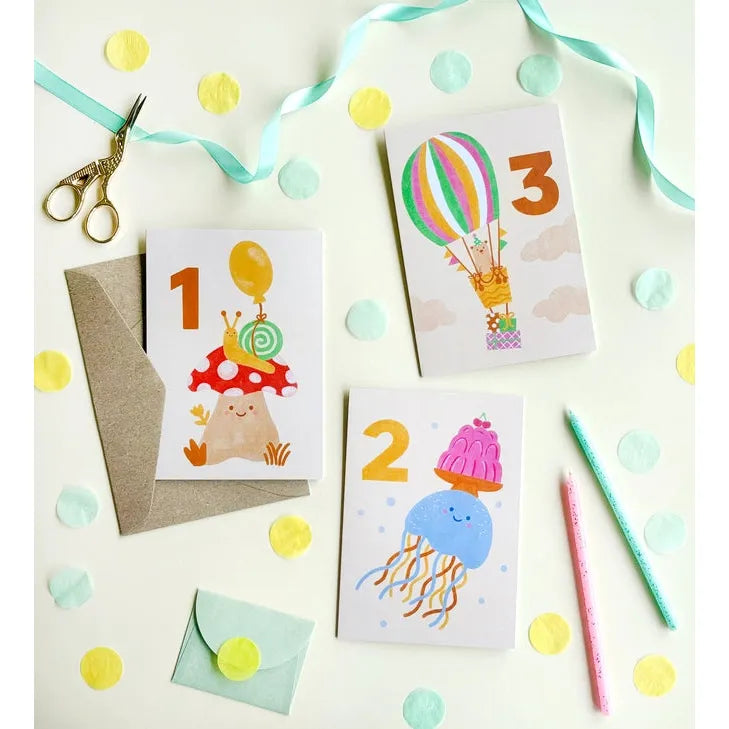 Age 2 Jellyfish Birthday Card