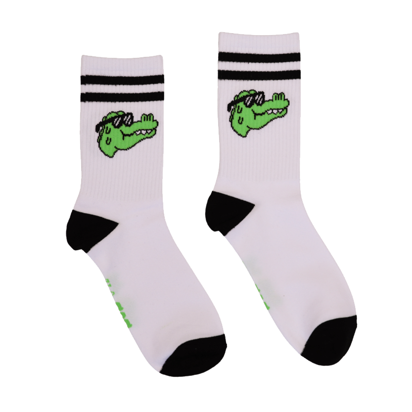 White Croc Socks