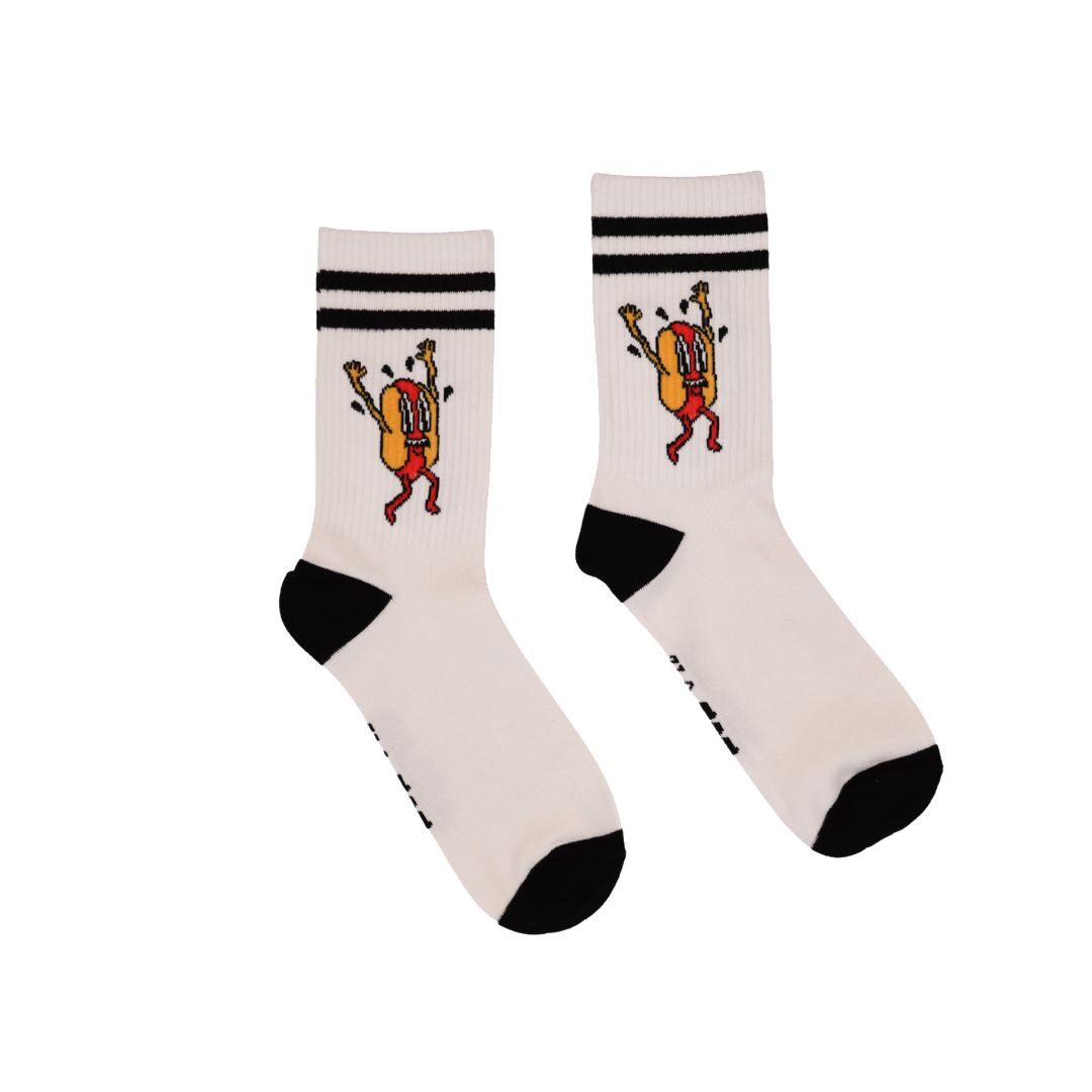 BOB White Hotdog Socks