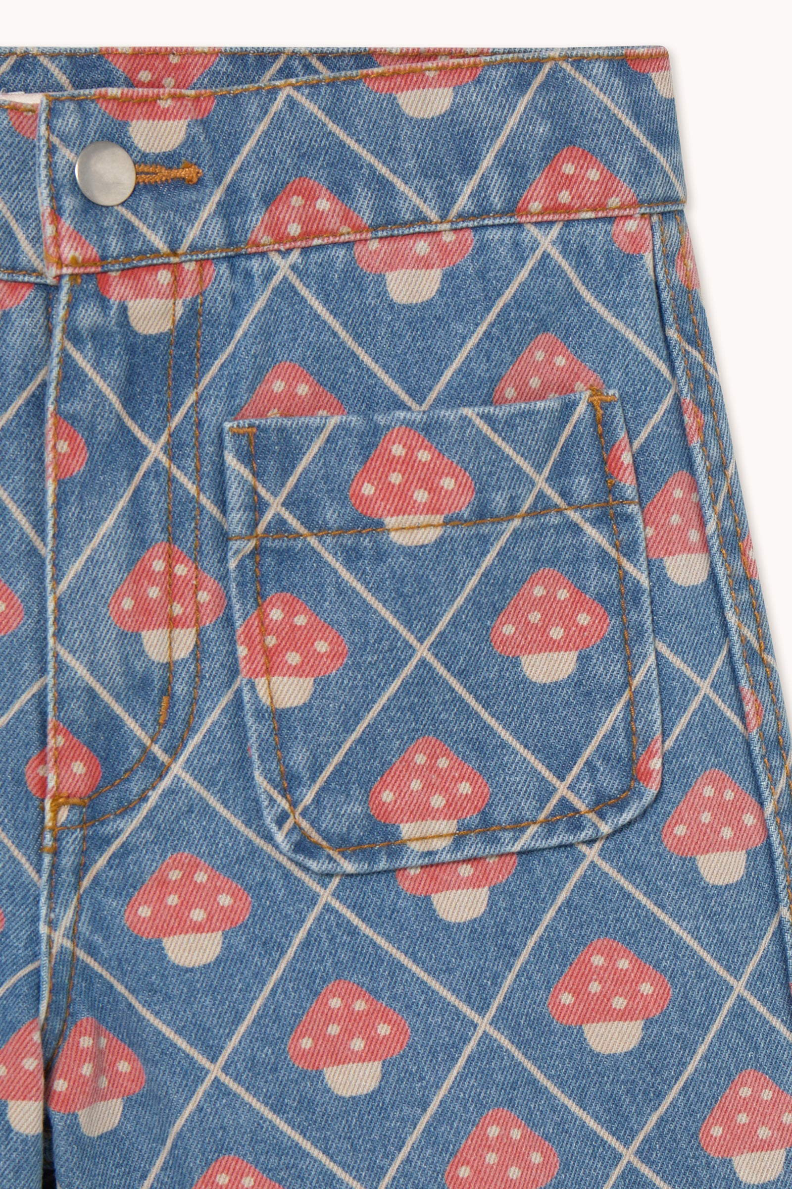 Mushrooms Denim Shorts
