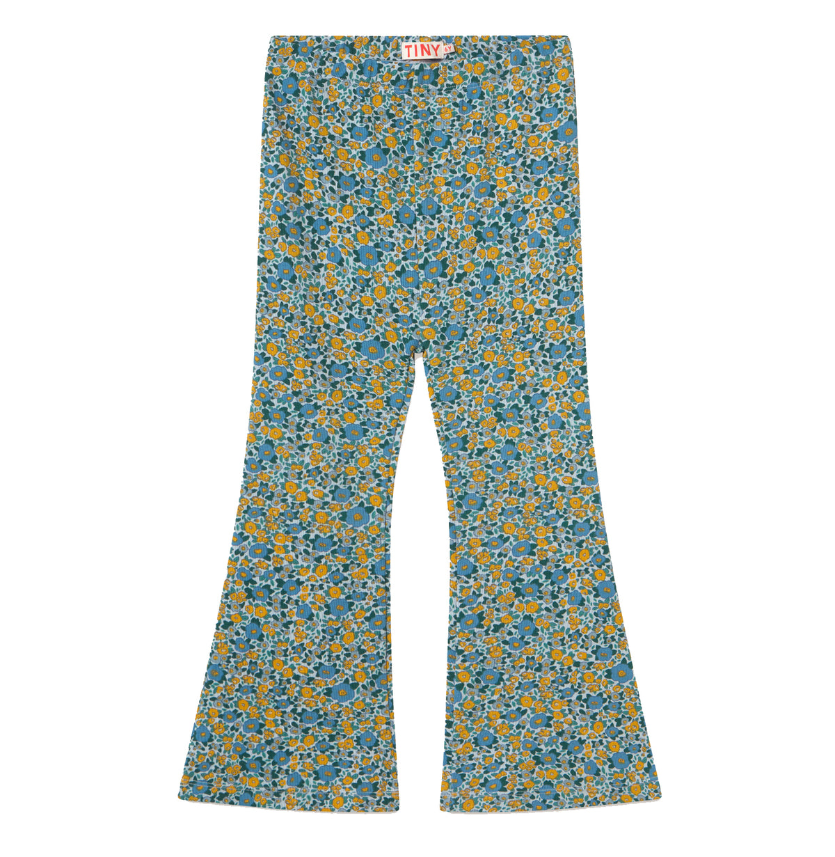 Flower Pattern Rib Pant