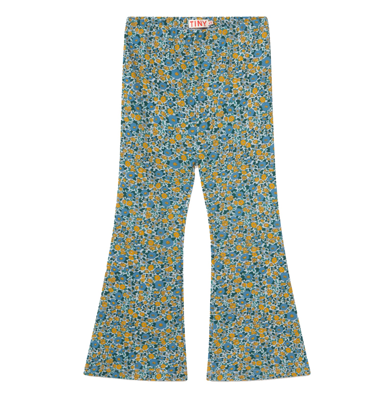 Flower Pattern Rib Pant