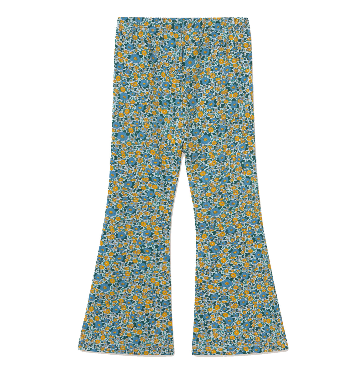Flower Pattern Rib Pant