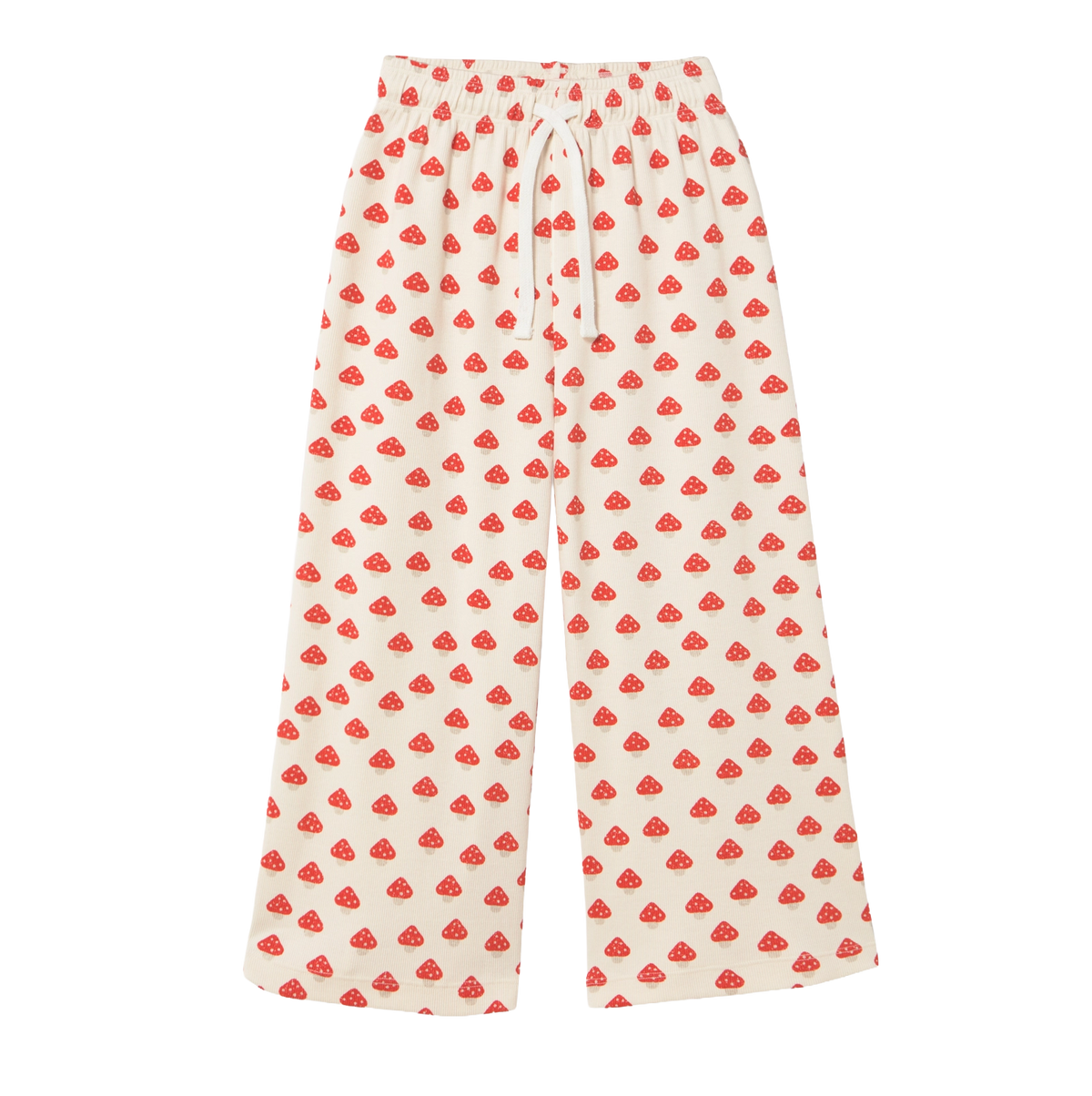 Mini Mushrooms Pattern Rib Pant