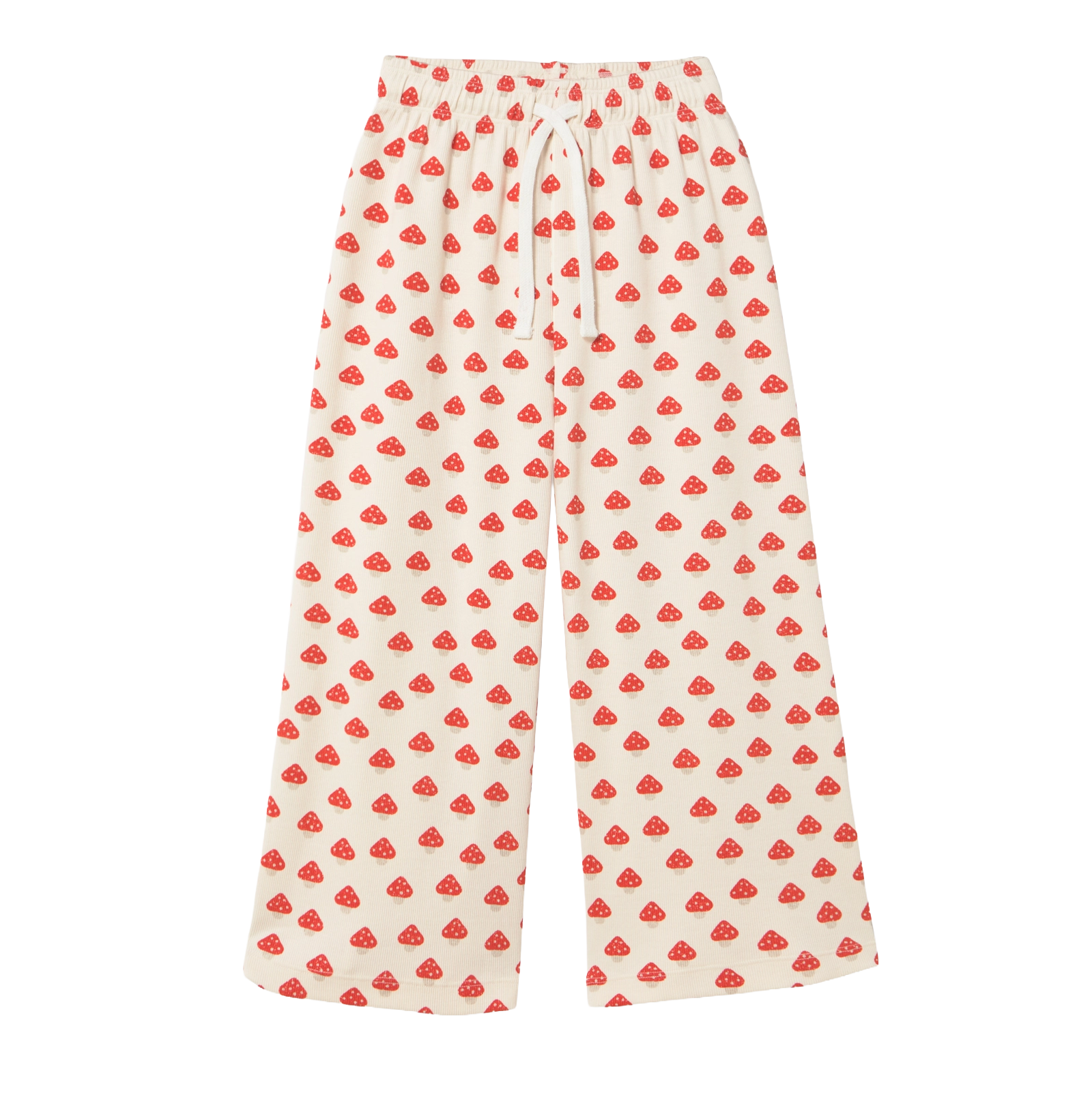 Mini Mushrooms Pattern Rib Pant