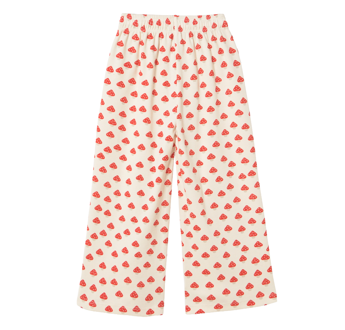 Mini Mushrooms Pattern Rib Pant