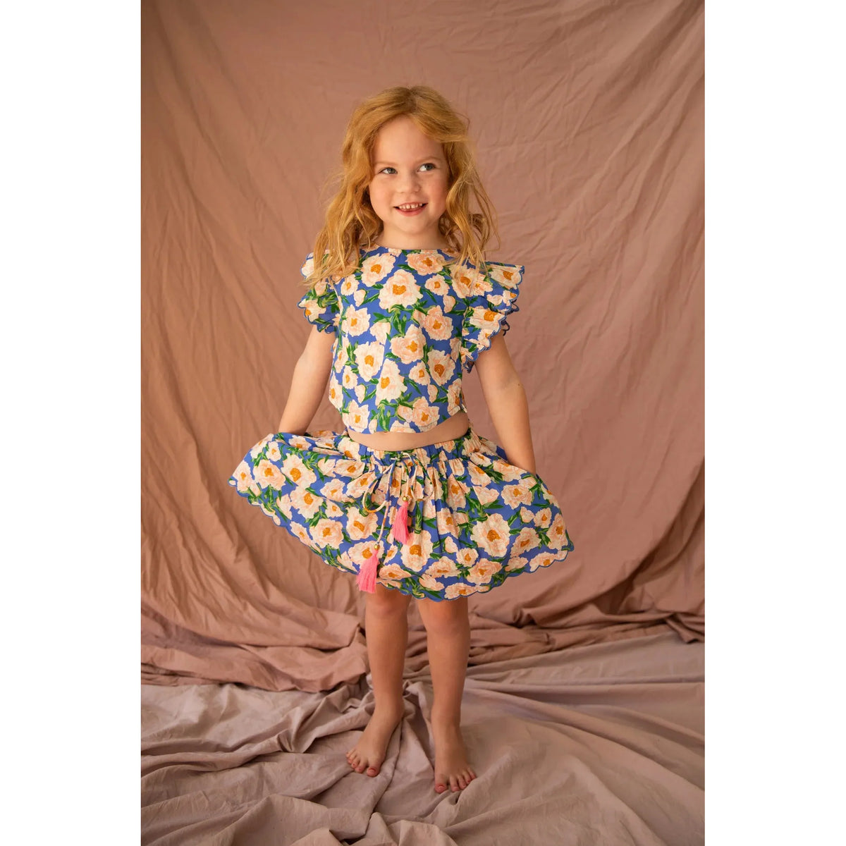 Anna Skirt-Soiree Bouquet Bondi Blue