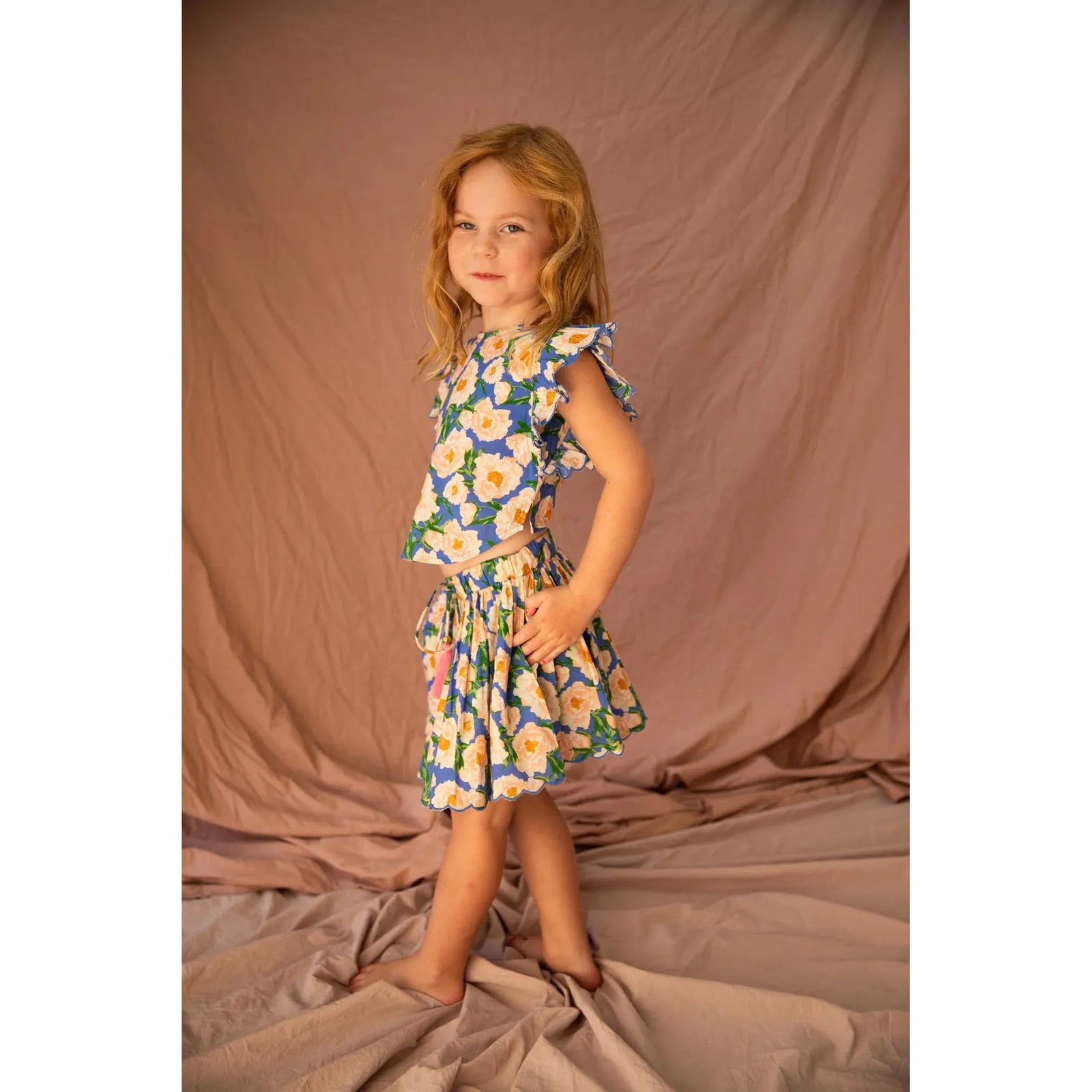 Anna Skirt-Soiree Bouquet Bondi Blue