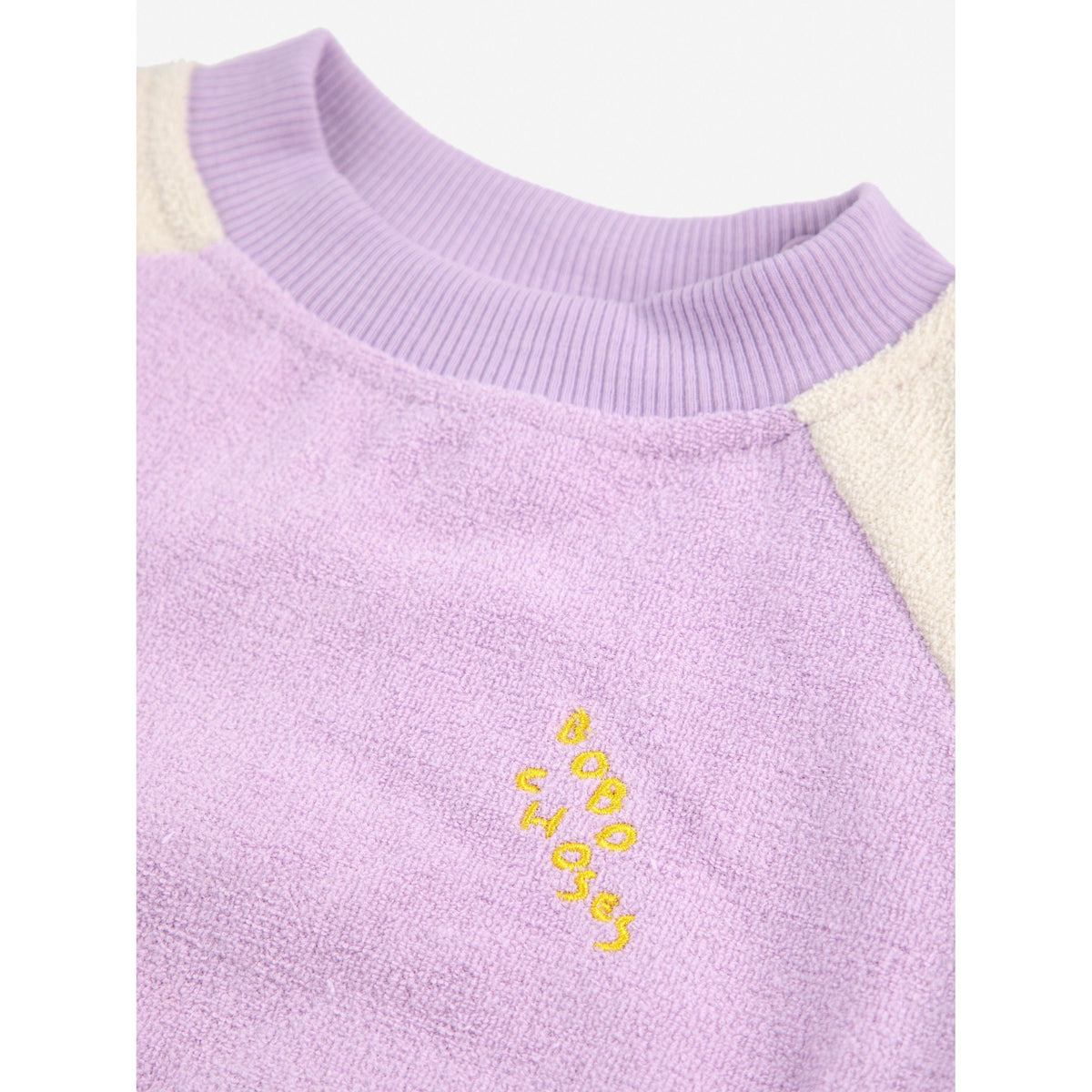 Baby Lila Color Block Terry Cloth Sweatshirt