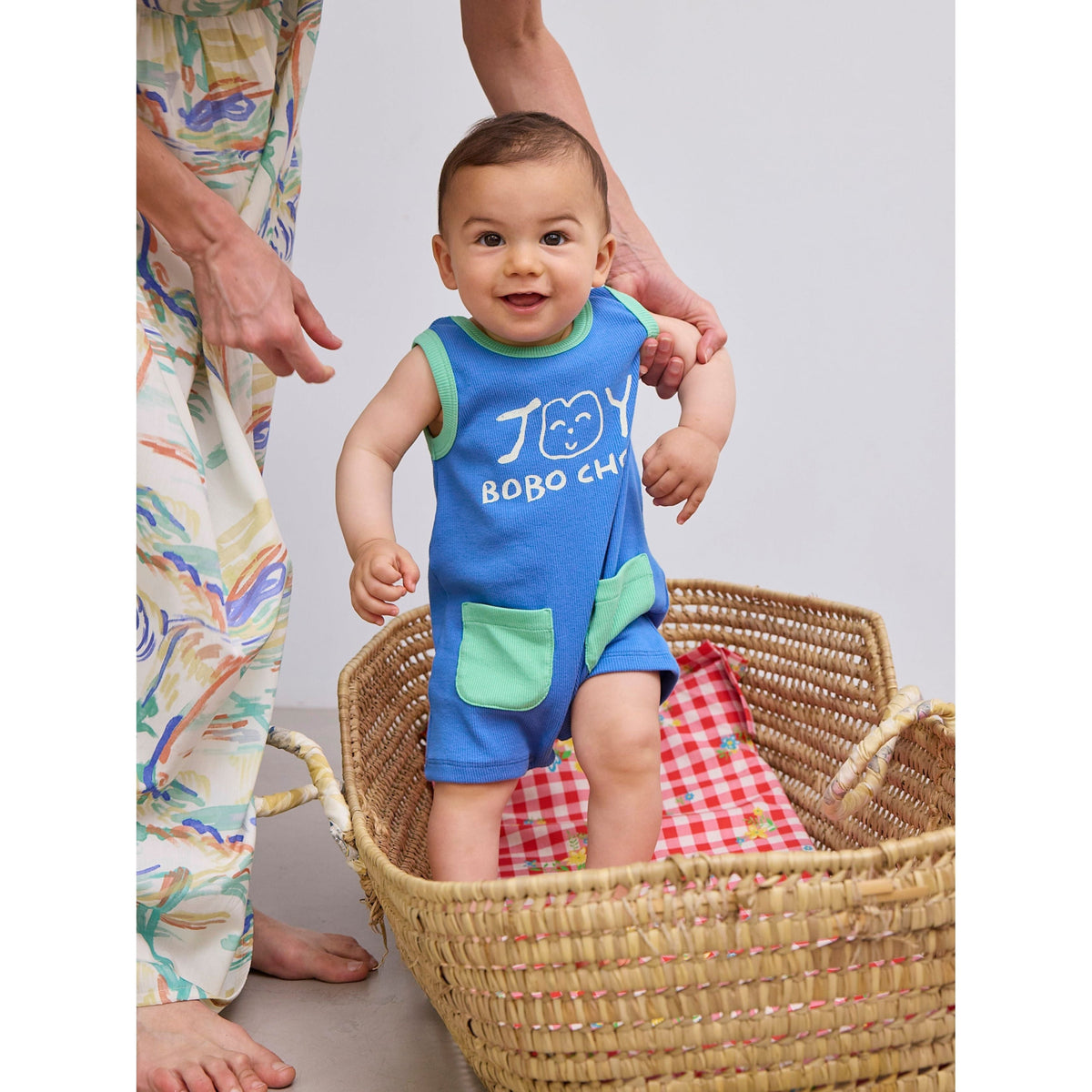 Baby Smiling Blue Playsuit