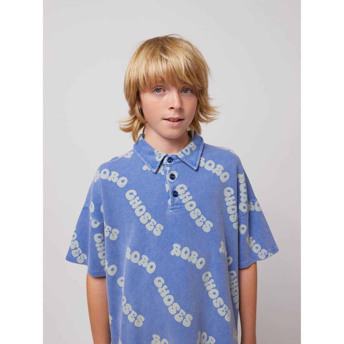 Wavy Bobo Choses All Over Waffle Polo Shirt