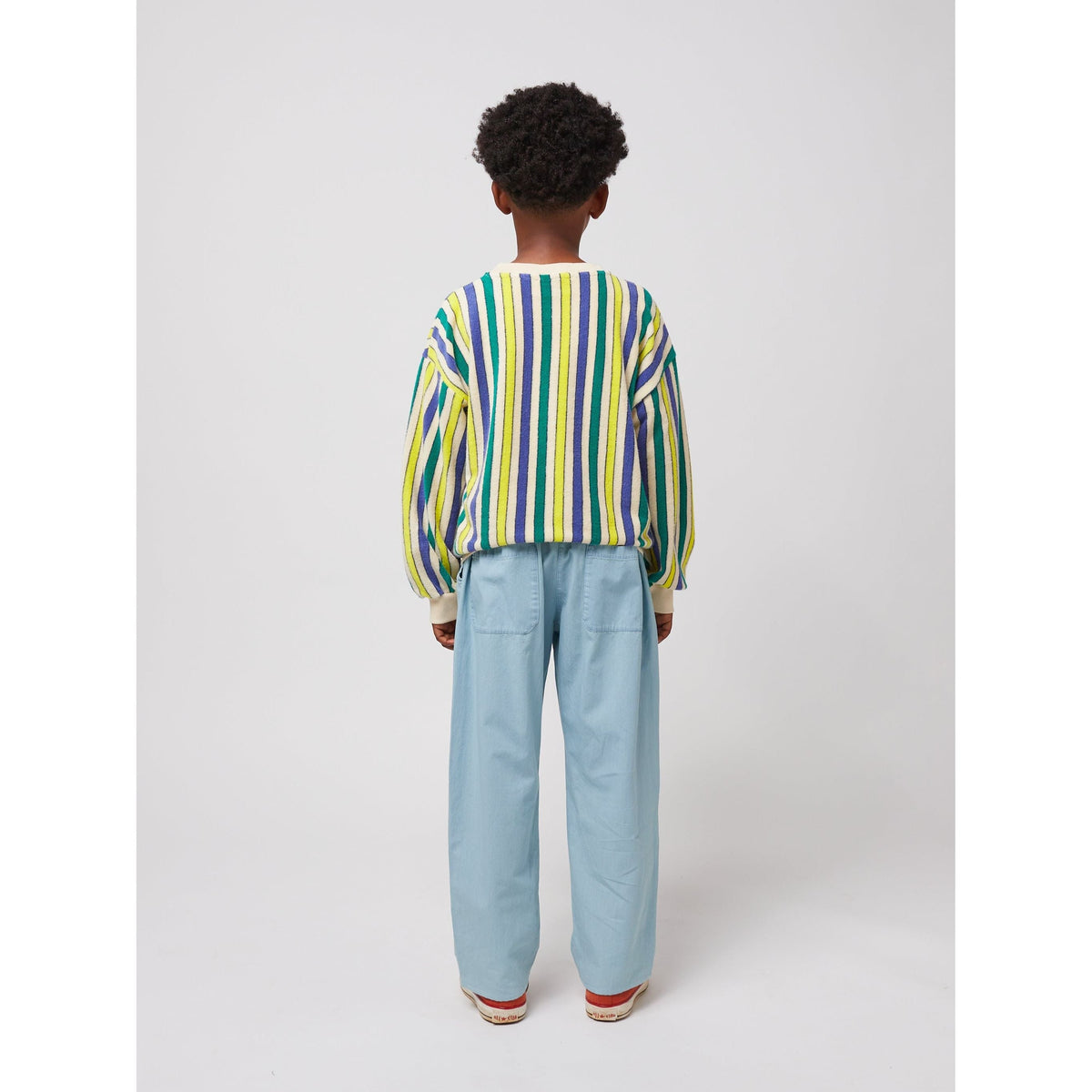 Multicolor Stripes Terry Cloth Sweatshirt