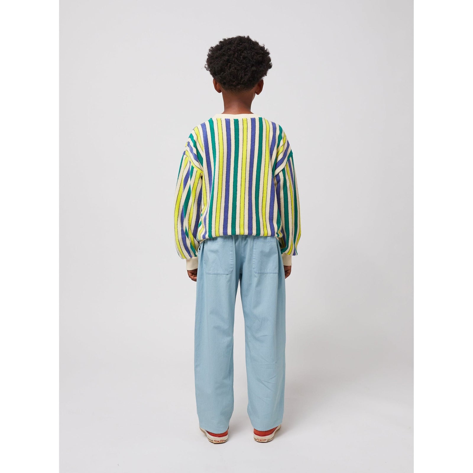 Multicolor Stripes Terry Cloth Sweatshirt