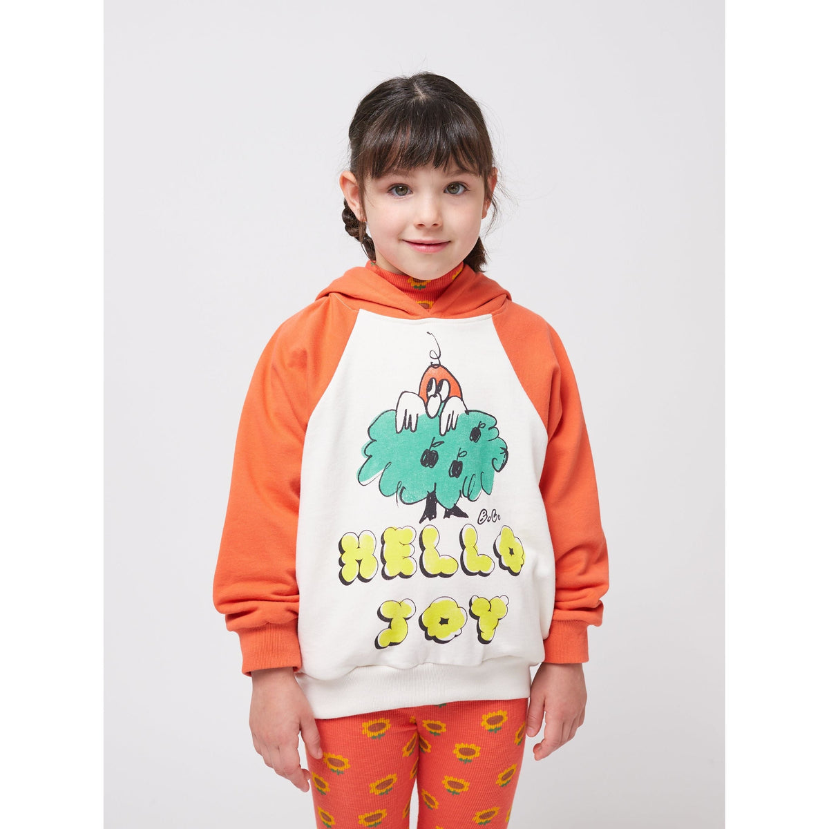 Hello Joy Ranglan Sleeves Hoodie