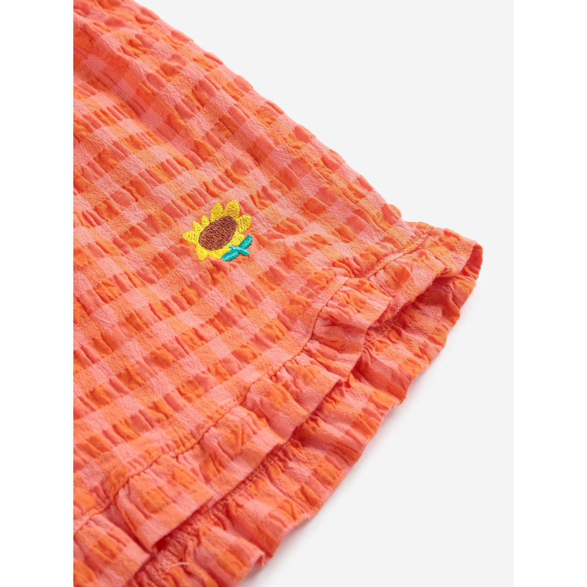 Vichy Ruffle Woven Shorts