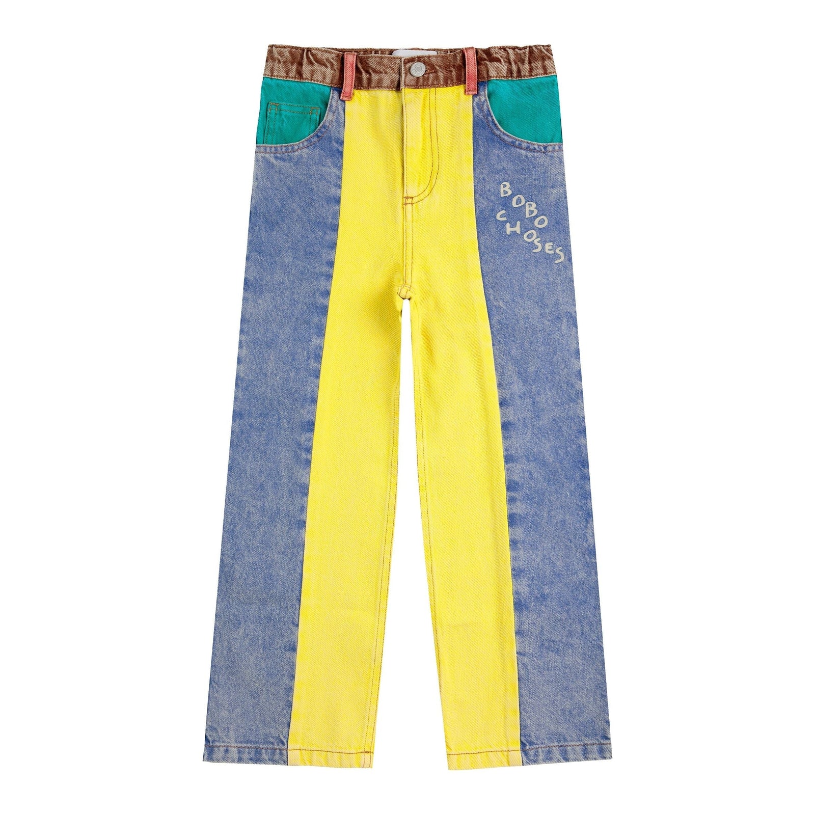 Color Block Denim Pants