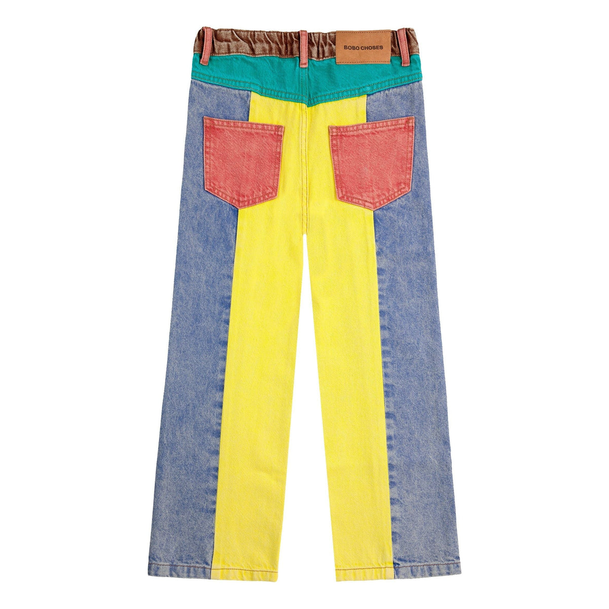 Color Block Denim Pants