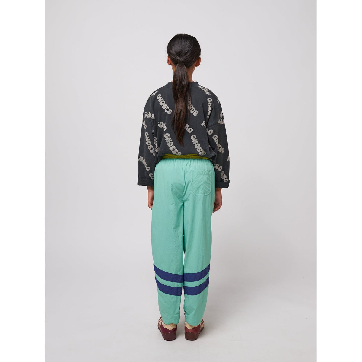 Smiling Color Block Tracksuit Pants
