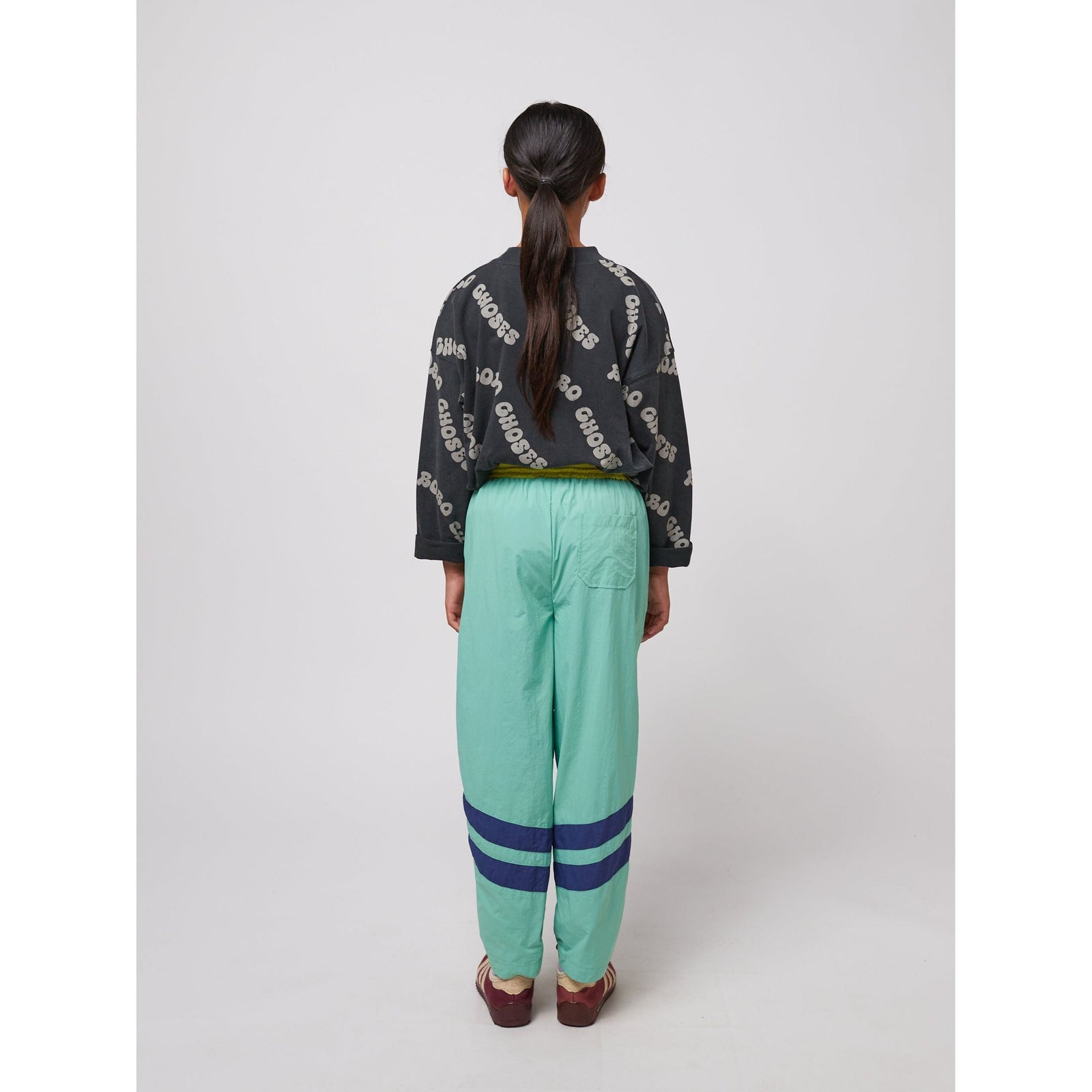 Smiling Color Block Tracksuit Pants
