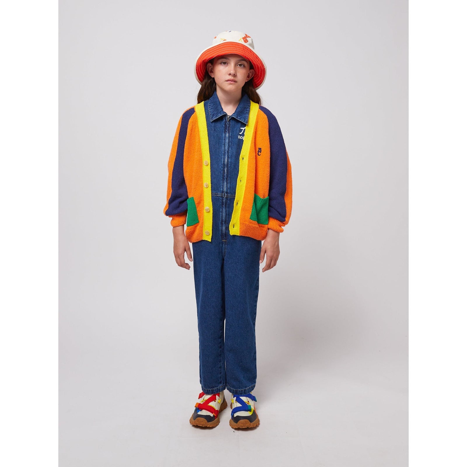 Color Block V-Neck Cardigan