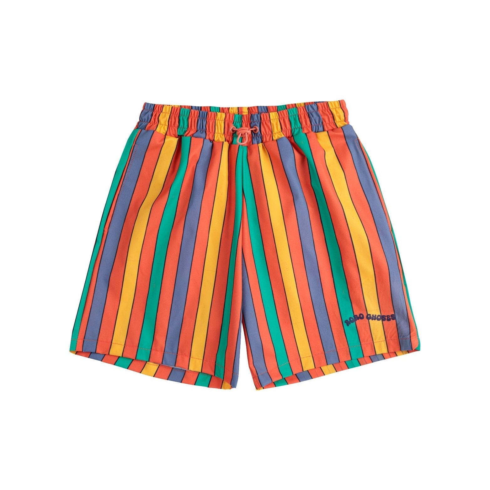 Multicolor Stripes Swim Board Shorts