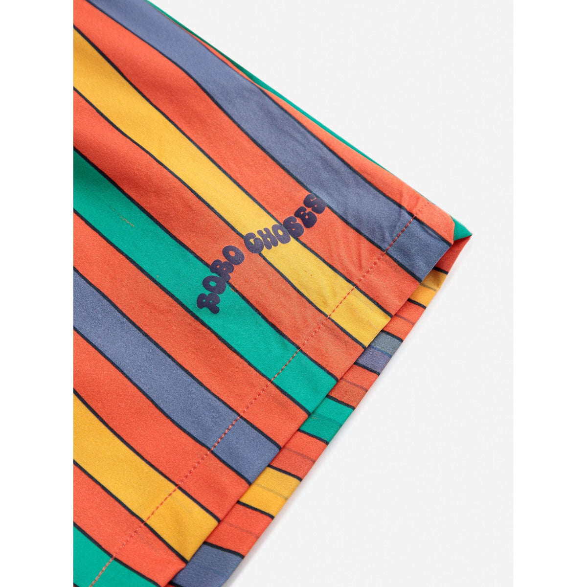 Multicolor Stripes Swim Board Shorts